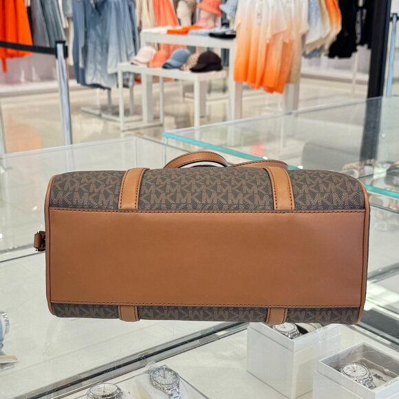 Michael Kors JST Travel Medium Duffle Shoulder Crossbody Bag MK Brown